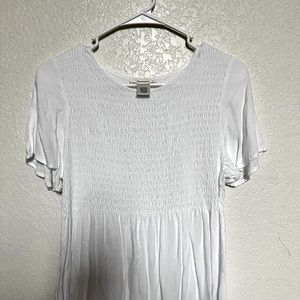 Urban Romantics white gathered flowy top